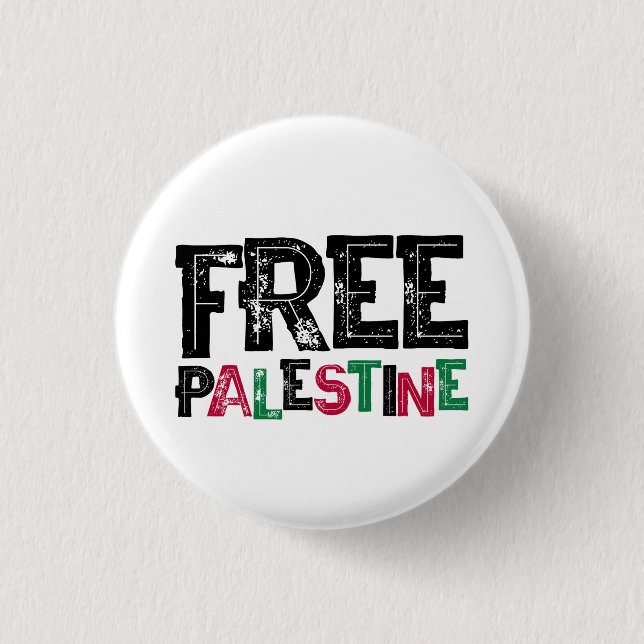 Free Palestine 3 Cm Round Badge (Front)