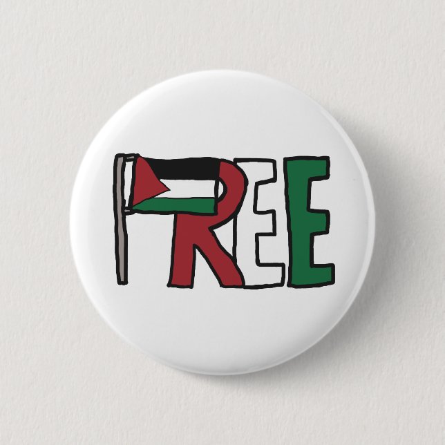 Free Palestine 6 Cm Round Badge (Front)
