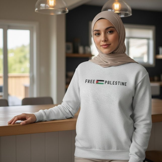 FREE PALESTINE ash woman Sweatshirt (Creator Uploaded)