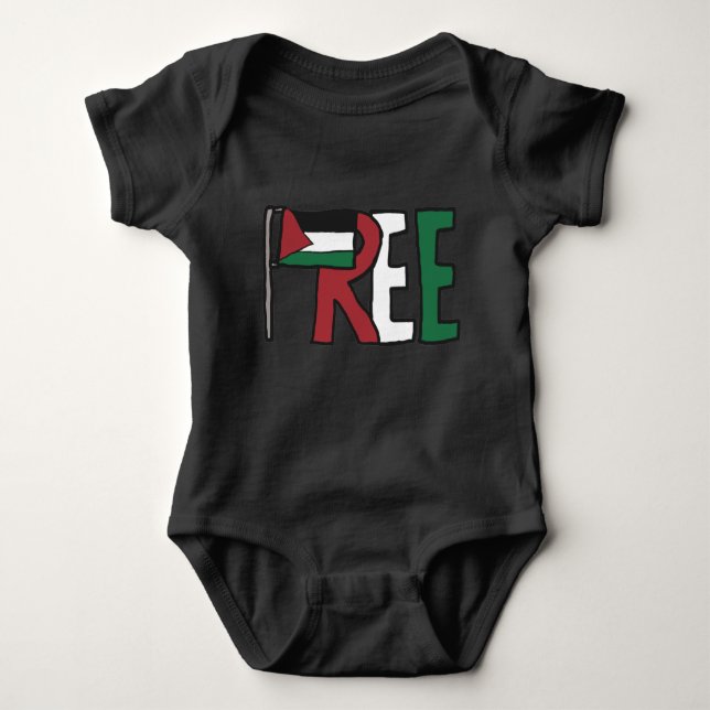 Free Palestine Baby Bodysuit (Front)