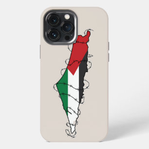 Free Palestine Barbed Wire Map Palestinian Freedom iPhone 13 Pro Max Case
