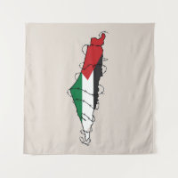 Free Palestine Barbed Wire Map Palestinian Freedom