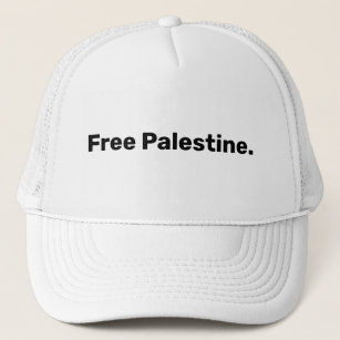 Free Palestine basic simple text supporting Gaza  Trucker Hat