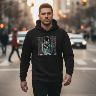 FREE PALESTINE black t-shirt for man Hoodie
