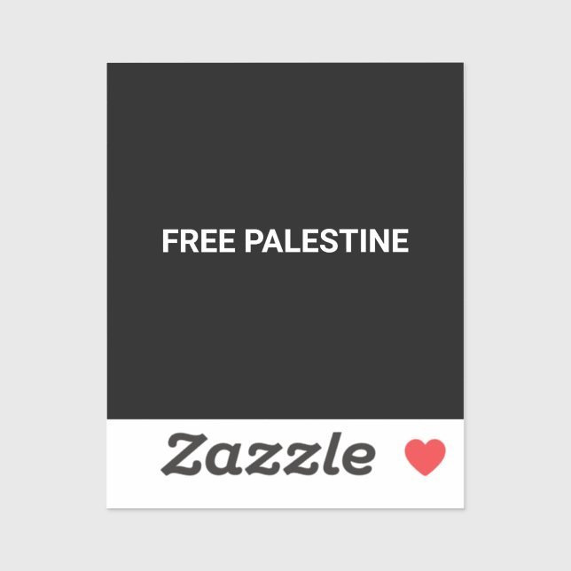 Free Palestine black white custom text minimalist (Sheet)