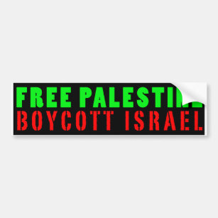 FREE PALESTINE BOYCOTT ISRAEL - Bumper Sticker