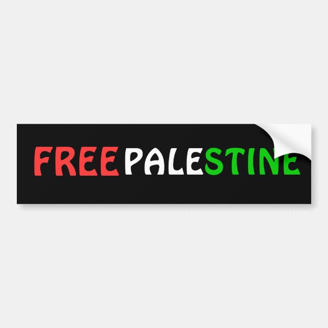 FREE PALESTINE Bumper Sticker (Front)