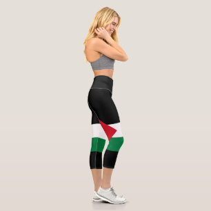Free Palestine Capri Leggings