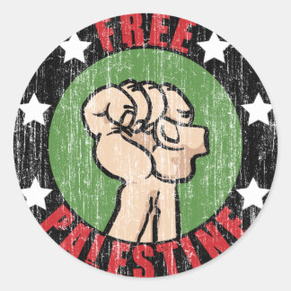 Free Palestine Classic Round Sticker
