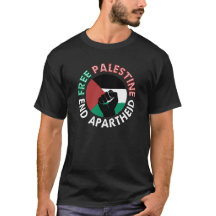 Free Palestine End Apartheid Flag Fist Black