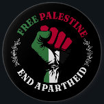 Free Palestine End Apartheid III 6 Cm Round Badge<br><div class="desc">Free Palestine End Apartheid</div>
