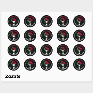 Free Palestine End Apartheid III Classic Round Sticker