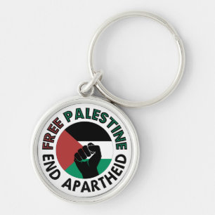Free Palestine End Apartheid Palestine Flag Key Ring