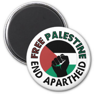 Free Palestine End Apartheid Palestine Flag Magnet