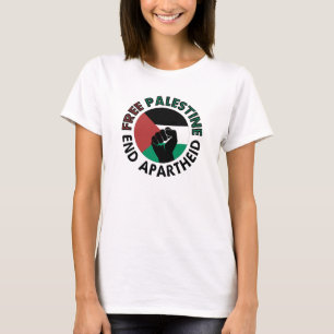 Free Palestine End Apartheid Palestine Flag T-Shirt