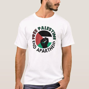 Free Palestine End Apartheid Palestine Flag T-Shirt