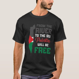Free Palestine End Israeli Occupation Flag T-Shirt
