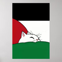 FREE PALESTINE Flag Cat