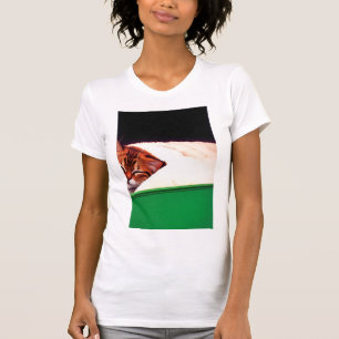 FREE PALESTINE Flag Cat T-Shirt