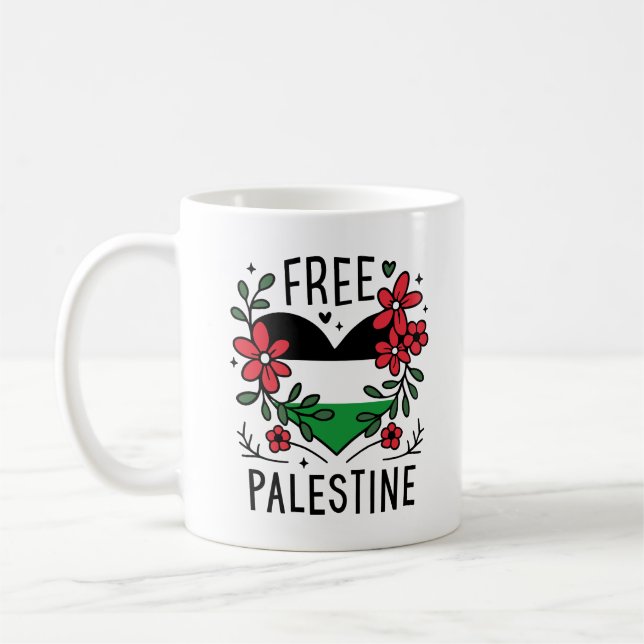 Free palestine flag coffee mug (Left)