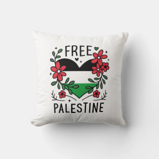 Free palestine flag cushion