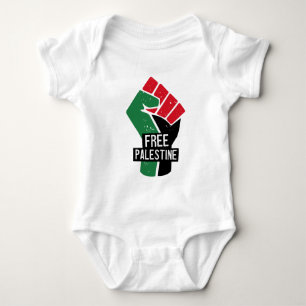 Free Palestine flag fist Baby Bodysuit