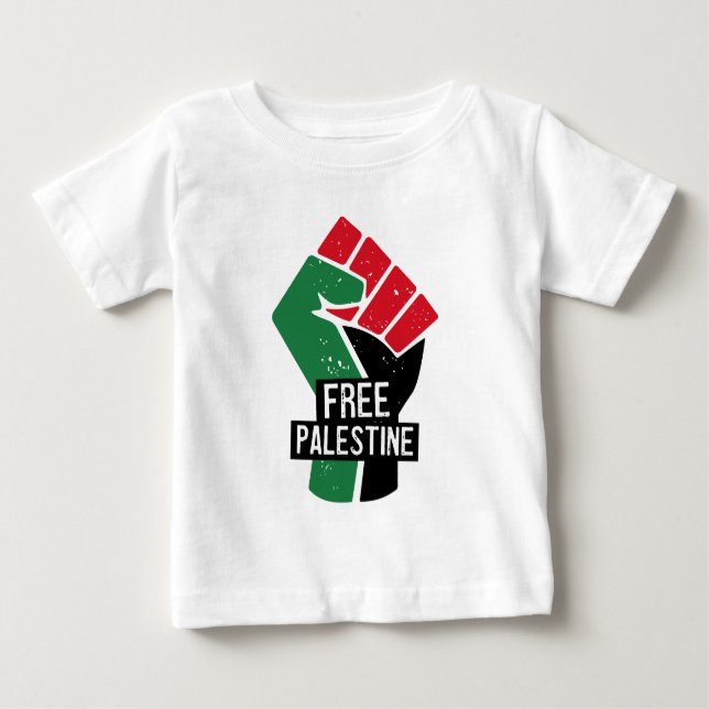 Free Palestine flag fist Baby T-Shirt (Front)