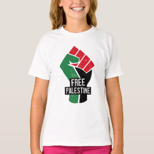 Free Palestine flag fist T-Shirt