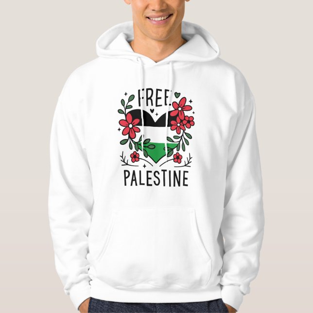 Free palestine flag hoodie (Front)