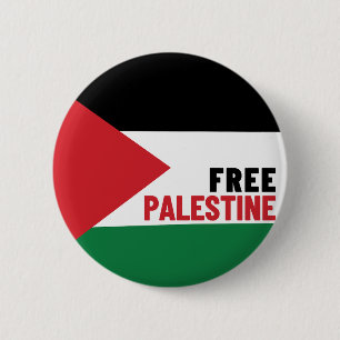 Free Palestine   Flag of Palestine   Anti War 6 Cm Round Badge