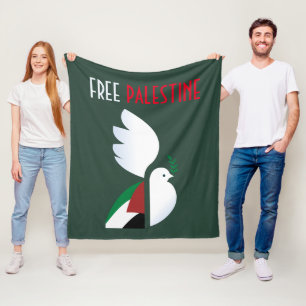 Free Palestine Fleece Blanket – Pro-Palestinian 