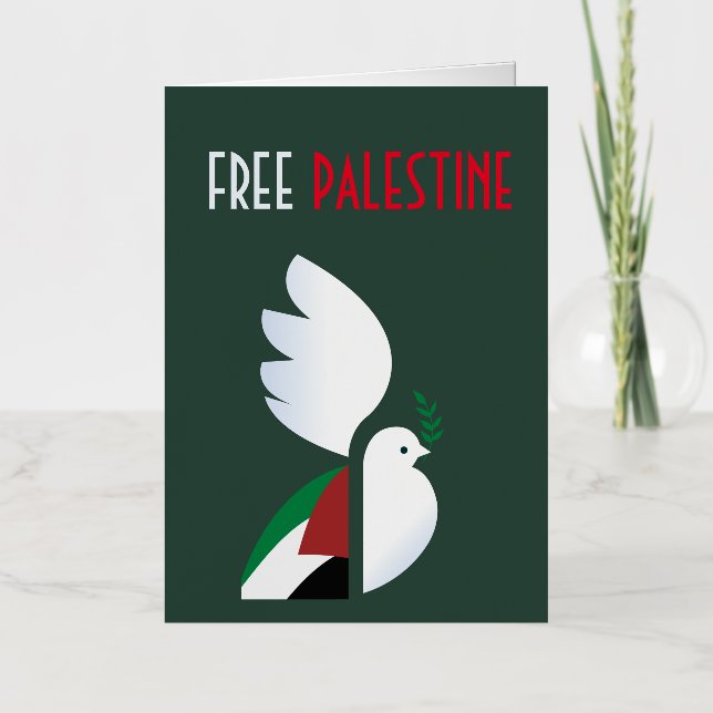 Free Palestine Foil Greeting Card (Front)