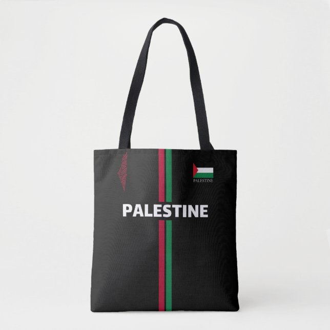 Free Palestine football  soccer - flag map team Tote Bag (Front)