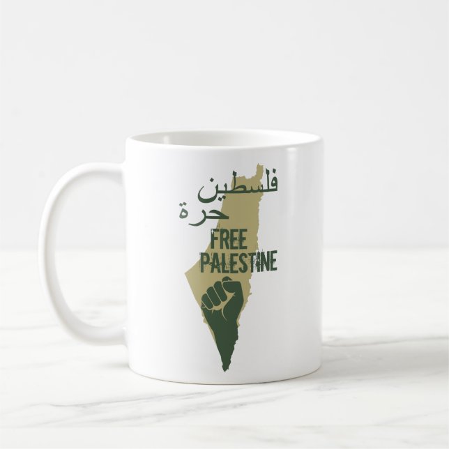 free palestine freedom for palestine coffee mug (Left)
