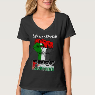 Free Palestine Gaza Arabic Support Palestinian Fla T-Shirt