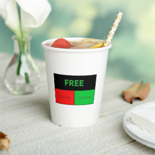 Free Palestine Gaza Genocide Paper Cups