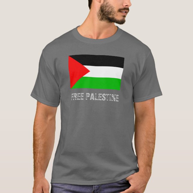 Free Palestine Grey T-Shirt (Front)