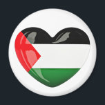 Free Palestine. Heart Shaped Palestinian Flag Magnet<br><div class="desc">Free Palestine. Heart Shaped Palestinian Flag magnet.</div>