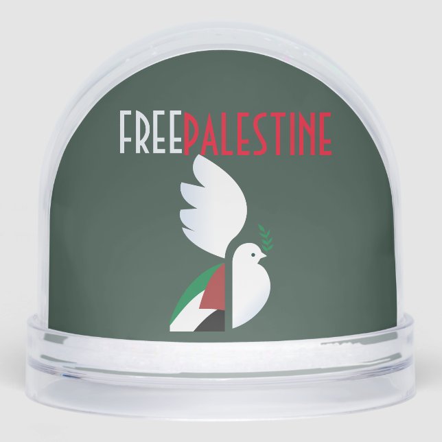 Free Palestine – Human Rights Awareness Snowglobe (Front)