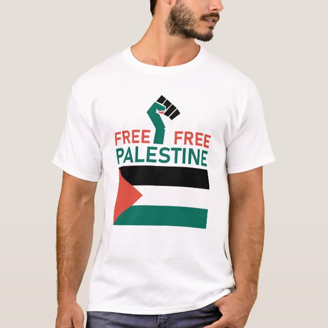 Free Palestine, I'm Stand with Palestine T-Shirt (Front)