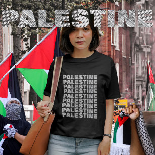 Free Palestine In Palestinian Scarf Design  Gaza Tri-Blend Shirt