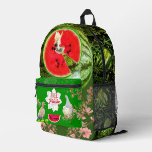 Free Palestine Inspiration Hope Printed Backpack