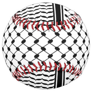 Free Palestine Keffiyeh pattern black and white  Softball