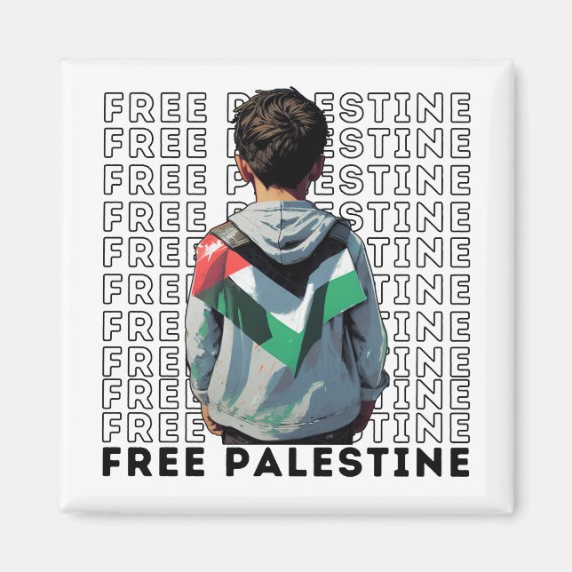 Free Palestine  Magnet (Front)