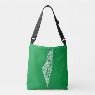 Free Palestine map and flag فلسطين Crossbody Bag