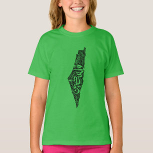 Free Palestine map and flag فلسطين T-Shirt