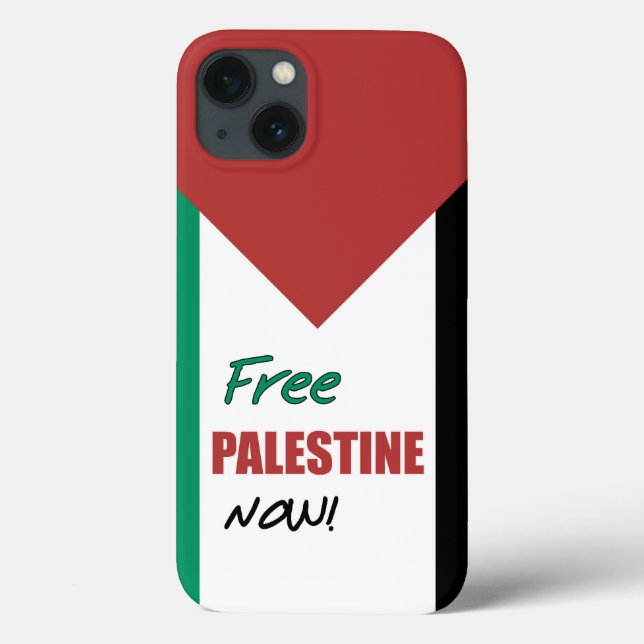 Free Palestine Now Palestinian Flag Case-Mate iPhone Case (Back)