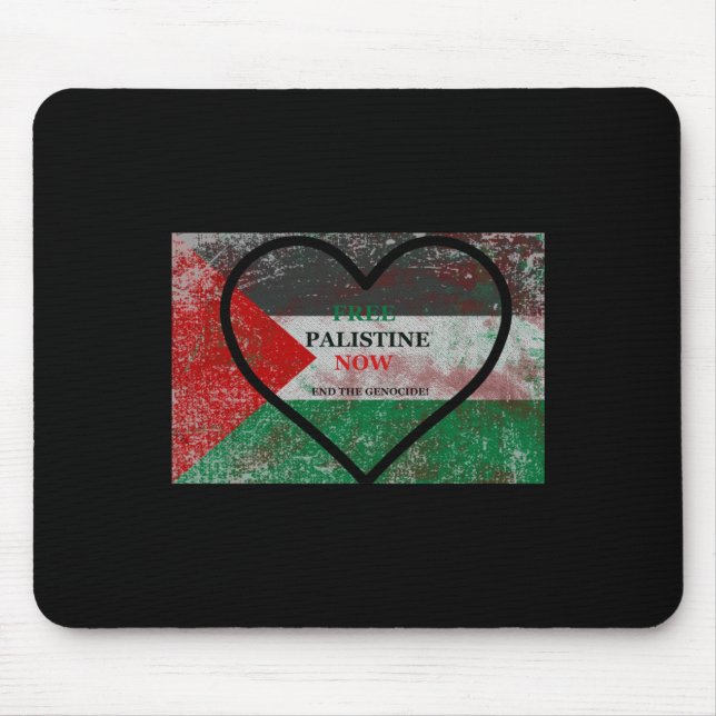 Free Palestine Now Sticker  Mouse Pad (Front)