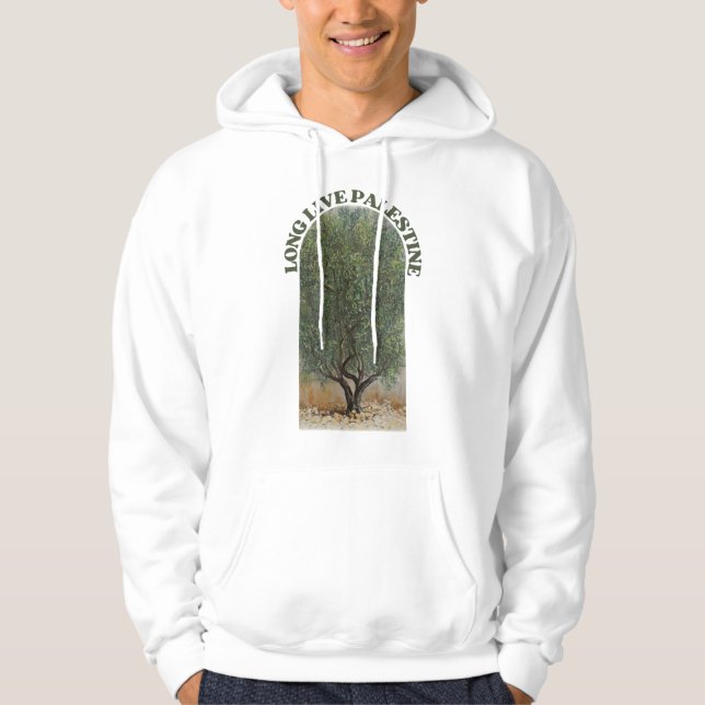 FREE PALESTINE OLIVE TREES LONG LIVE PALESTINE HOODIE (Front)