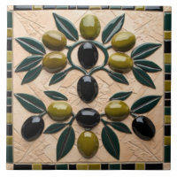 FREE PALESTINE olives branches mosaic ceramic tile